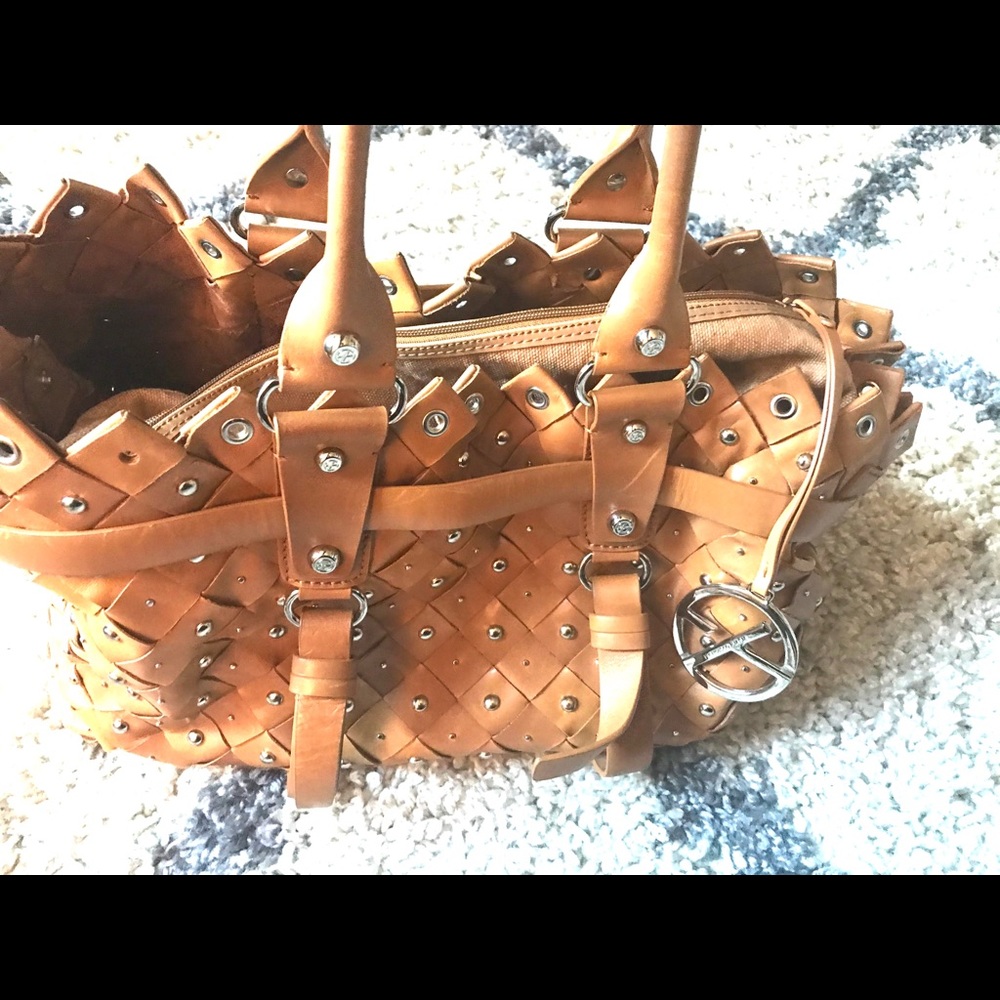 Francesco B Camel studded purse